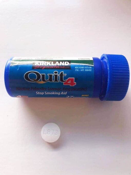keo don cai thuoc la kirkland signature quit 4 lozenge mint 27 vien x4 ong 040924 kb