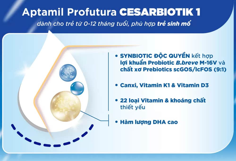 Sữa bột số 1 cho bé 0 – 12 tháng Aptamil Profutura CesarBiotik 1 380g (Aptamil New Zealand) 8 sua bot so 1 cho be 0 12 thang aptamil profutura cesarbiotik 1 380g aptamil new zealand 060924 kf
