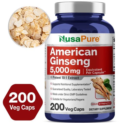 Viên uống nhân sâm Mỹ NusaPure American Ginseng 5000mg 200 Capsules 8 vien uong nhan sam my nusapure american ginseng 5000mg 200 capsules 070924 kd