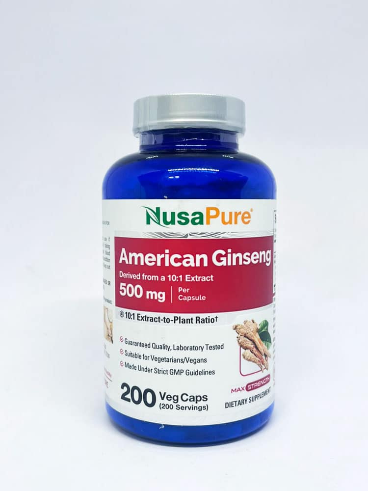 Viên uống nhân sâm Mỹ NusaPure American Ginseng 10:1 Extract 500mg 200 Capsules - Ảnh 2