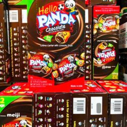 Bánh gấu nhân kem socola Meiji Hello Panda Chocolate Hộp 680g (21g x32 gói) 10 banh gau nhan kem socola meiji hello panda chocolate hop 680g 21g x32 goi 011024 ka