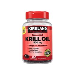 Dầu nhuyễn thể (dầu tôm) Kirkland Signature Krill Oil 500mg 180 viên