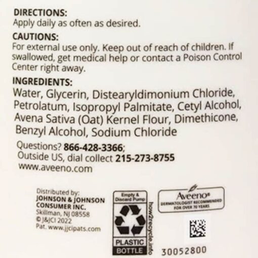 sua duong the aveeno daily moisturizing lotion nourishes dry skin fragrance free 709ml 211024 kf