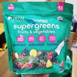 Bột thực phẩm xanh hữu cơ Zena Greens Organic Super Greens Fruit & Vegetables vị Berry 45 gói 6 bot thuc pham xanh huu co zena greens organic super greens fruit vegetables vi berry 45 goi 201124 ka
