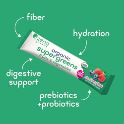 Bột thực phẩm xanh hữu cơ Zena Greens Organic Super Greens Fruit & Vegetables vị Berry 45 gói 7 bot thuc pham xanh huu co zena greens organic super greens fruit vegetables vi berry 45 goi 201124 kb