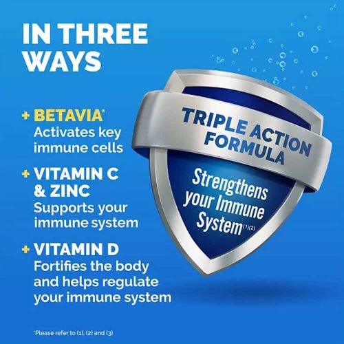 Bột sủi C tăng đề kháng Emergen-C Immune Plus Vitamin D Zinc 90 gói (2 vị: Orange, Raspberry) 16 bot sui c tang de khang emergen c immune plus vitamin d zinc 90 goi 2 vi orange raspberry 091224 kd