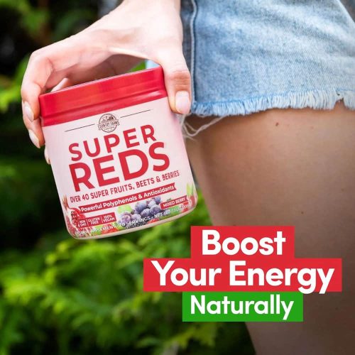 Bột thực phẩm hữu cơ Country Farms Super Reds Powder 200g Berry Flavor 16 bot thuc pham xanh huu co country farms super greens powder 200g berry flavor 261224 ke