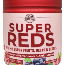 Bột thực phẩm hữu cơ Country Farms Super Reds Powder 200g Berry Flavor 9 bot thuc pham xanh huu co country farms super greens powder 200g berry flavor 271224 ka