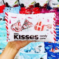 keo hersheys kisses candy cane mint candy with stripes candy bits 255g 111224 ka