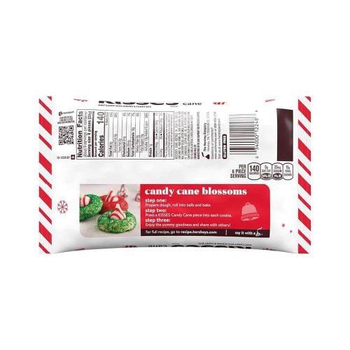 keo hersheys kisses candy cane mint candy with stripes candy bits 255g 111224 kb