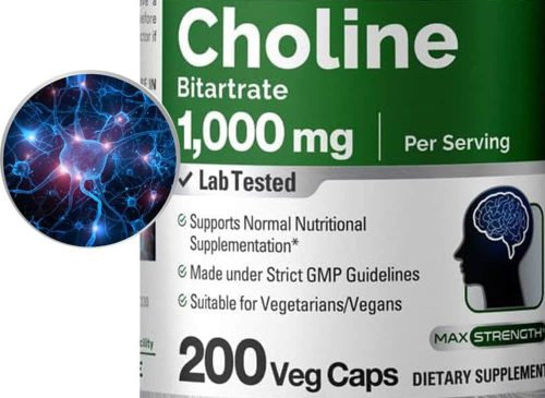 Viên uống bổ sung Choline NusaPure Choline Bitartrate 1000mg 200 Capsules 4 vien uong bo sung choline nusapure choline bitartrate 1000mg 200 capsules 181224 kd
