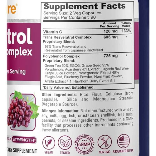 Viên uống chống lão hóa NusaPure Resveratrol & Polyphenol Complex 1450mg 180 Capsules 11 vien uong chong lao hoa nusapure resveratrol polyphenol complex 1450mg 180 capsules 181224 kb