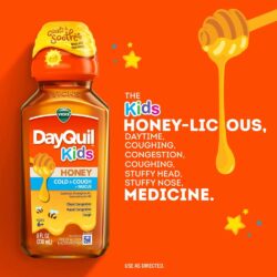 Siro cảm ho trẻ em Vicks DayQuil Kids Honey Cold & Cough Mucus 236ml 8 siro cam ho tre em vicks dayquil kids honey cold cough mucus 236ml 160125 kc