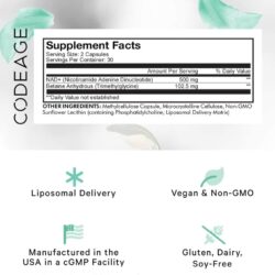 Viên uống hỗ trợ tăng NAD+ CodeAge Liposomal NAD+ 60 Capsules 8 vien uong ho tro tang nad codeage liposomal nad 60 capsules 100125 kc