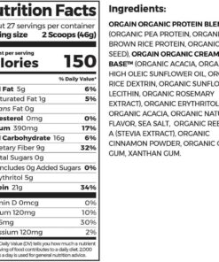 bot protein huu co orgain organic protein 124kg huong creamy horchata 130225 kb