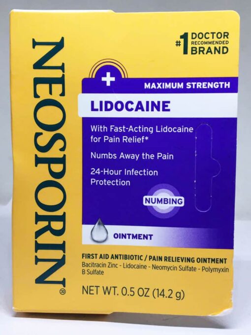 kem mo khang viem xoa diu nhanh neosporin lidocaine ointment 142g 190225 ka