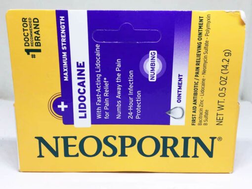kem mo khang viem xoa diu nhanh neosporin lidocaine ointment 142g 190225 kb