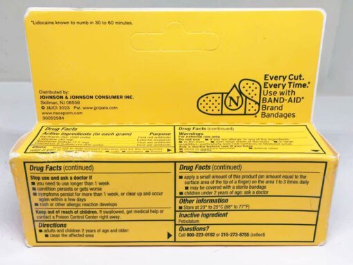 kem mo khang viem xoa diu nhanh neosporin lidocaine ointment 142g 190225 kc