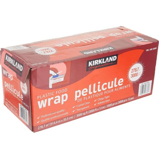 mang boc thuc pham kirkland signature plastic food wrap pellicule 91144m x 305cm 210225 ka