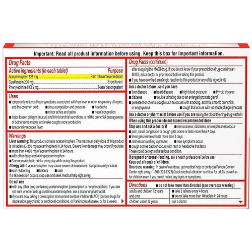 Viên uống thông mũi Sudafed PE Head Congestion + Mucus Non-Drowsy 24 Tablets 11 vien uong thong mui sudafed pe head congestion mucus non drowsy 24 tablets 100225 kc