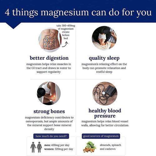 Viên uống bổ sung Magie Now Magnesium Caps 400mg 180 Capsules 8 4 things magnesium benefits