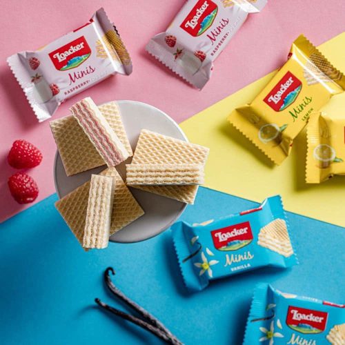 Bánh xốp nhân kem Loacker Minis (Lemon, Vanilla, Raspberry Yogurt) 80 Pieces 15 banh xop nhan kem loacker minis lemon vanilla raspberry yogurt 80 pieces 130325 kd