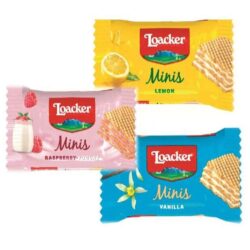Bánh xốp nhân kem Loacker Minis (Lemon, Vanilla, Raspberry Yogurt) 80 Pieces 12 banh xop nhan kem loacker minis lemon vanilla raspberry yogurt 80 pieces 130325 ke