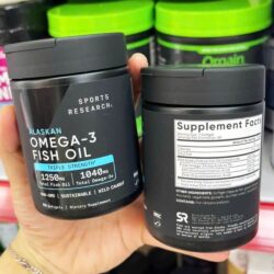 Dầu cá Sports Research Alaskan Omega-3 Fish Oil Triple Strength 60 Softgels 3 dau ca sports research alaskan omega 3 fish oil triple strength 60 softgels 280325 ka