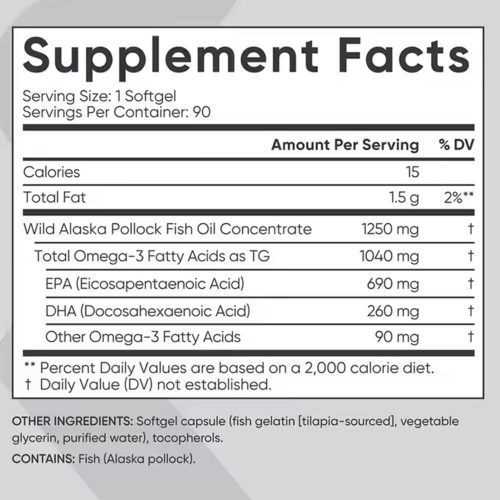 Dầu cá Sports Research Alaskan Omega-3 Fish Oil Triple Strength 60 Softgels 8 dau ca sports research alaskan omega 3 fish oil triple strength 60 softgels 290325 kd