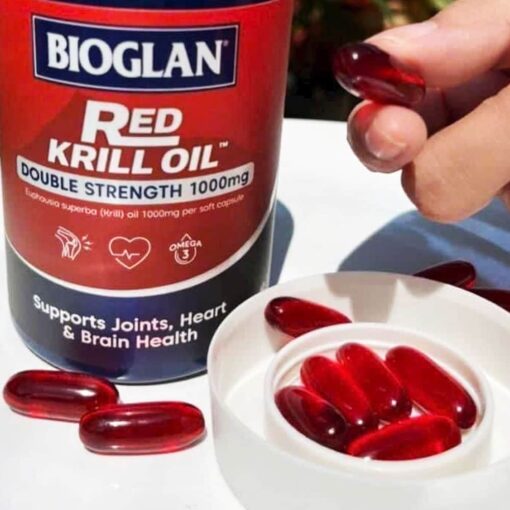 dau nhuyen the bioglan red krill oil double strength 1000mg 60 capsules 110325 kd