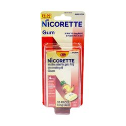 Kẹo cai thuốc Nicorette Gum Fruit Chill 4mg 20 viên