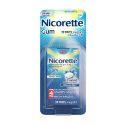 Kẹo cai thuốc Nicorette Gum White Ice Mint 4mg 20 viên 7 keo cai thuoc nicorette gum white ice mint 4mg 20 vien 090925 ka