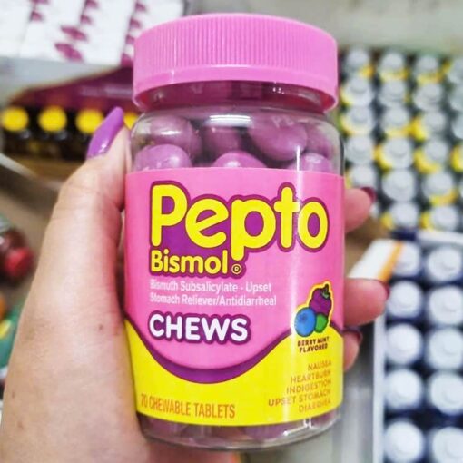 keo ngam ho tro da day pepto bismol vi berry mint 70 vien 070325 ka