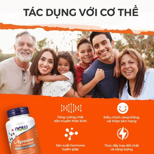 vien uong bo sung l tyrosine now l tyrosine 750mg 90 capsules 040325 kb