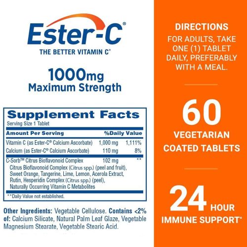 Viên uống bổ sung Vitamin C Ester-C Vitamin C 1000mg 60 Tablets 13 vien uong bo sung vitamin c ester c vitamin c 1000mg 60 tablets 290325 ke
