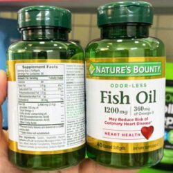 Viên uống dầu cá trợ tim, sáng mắt Nature’s Bounty Fish Oil 1200mg 60 Softgels 5 vien uong dau ca tro tim sang mat natures bounty fish oil 1200mg 60 softgels 280325 ka