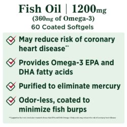 Viên uống dầu cá trợ tim, sáng mắt Nature’s Bounty Fish Oil 1200mg 60 Softgels 6 vien uong dau ca tro tim sang mat natures bounty fish oil 1200mg 60 softgels 280325 kb