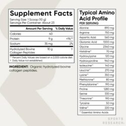 Bột Collagen Sports Research Organic Collagen Peptides Unflavored 227g 9 bot collagen sports research organic collagen peptides unflavored 227g 230425 kc