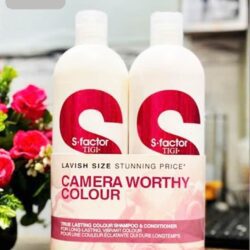 Dầu gội xả cho tóc tẩy nhuộm TiGi S-Factor Camera Worthy Colour 750ml x2 4 dau goi xa cho toc tay nhuom tigi s factor camera worthy colour 750ml x2 120425 ka