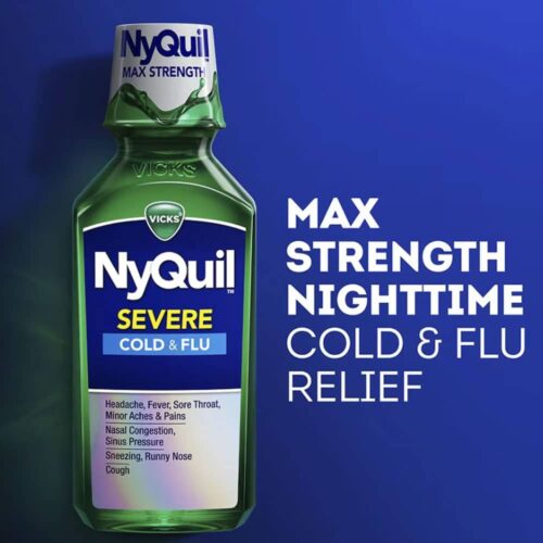 Siro cảm Vicks DayQuil & NyQuil Cold & Flu Severe 354ml x2 chai (Original) 9 siro cam vicks dayquil nyquil cold flu severe 354ml x2 chai original 180425 kd