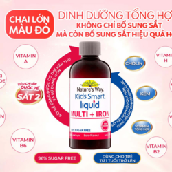 Siro Vitamin và Sắt cho bé Nature’s Way Kids Smart Liquid Multi + Iron 200ml 10 siro vitamin va sat cho be natures way kids smart liquid multi iron 200ml 050425 kd