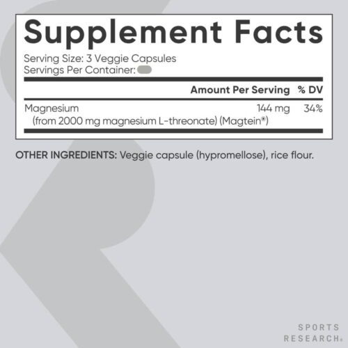 Viên uống bổ sung Magie Sports Research Magtein Magnesium L-Threonate 2000mg 87 Capsules 13 vien uong bo sung magie sports research magtein magnesium l threonate 2000mg 87 capsules 230425 kc