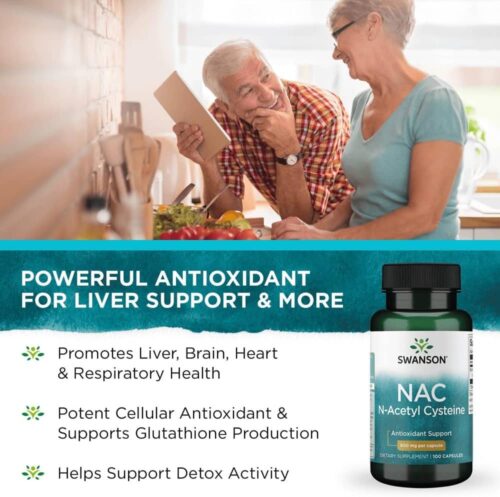 Viên uống bổ sung N-Acetyl Cysteine Swanson NAC 600mg 100 Capsules 11 vien uong bo sung n acetyl cysteine swanson nac 600mg 100 capsules 220425 kc
