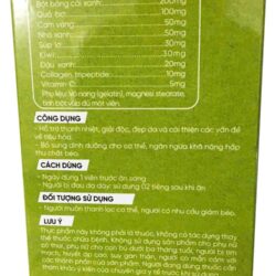 Viên uống Detox Green Fruits And Vegetables 15 Tablets 5 vien uong detox green fruits and vegetables 15 tablets 140425 kb