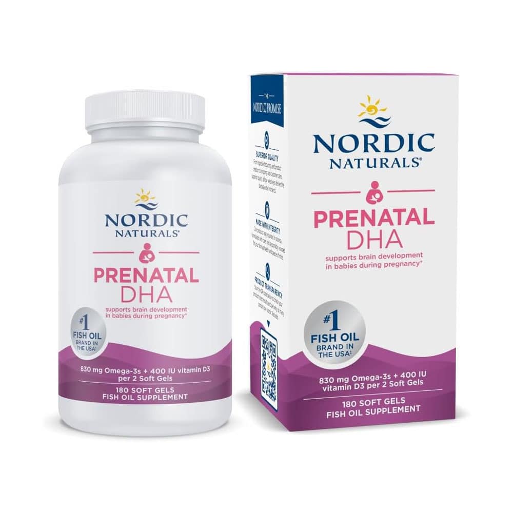 Viên uống DHA cho bà bầu Nordic Naturals Prenatal DHA 180 Softgels