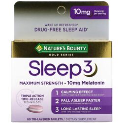 Viên uống hỗ trợ giấc ngủ Nature’s Bounty Sleep3 Melatonin 10mg 60 Tablets 6 vien uong ho tro giac ngu natures bounty sleep3 melatonin 10mg 60 tablets 270425 kb