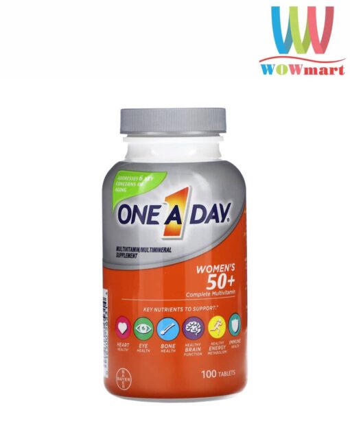Vitamin One A Day cho phụ nữ trên 50 tuổi One A Day Women’s 50+ Multivitamin 100 viên