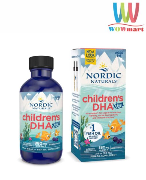 DHA cho trẻ từ 1 tuổi trở lên Nordic Naturals Children’s DHA Xtra 60ml