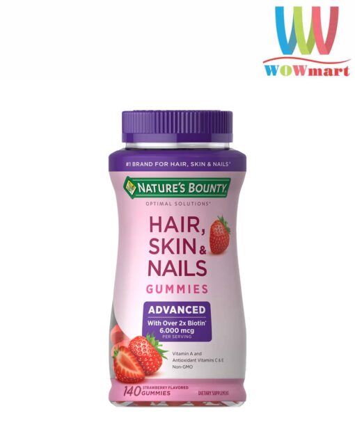 Kẹo dẻo làm đẹp da móng và tóc Nature’s Bounty Advanced Hair Skin & Nails Gummies 140 viên
