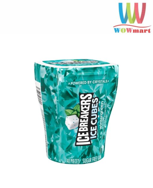 Kẹo gum không đường Ice Breakers Ice Cubes WinterGreen 40 viên
